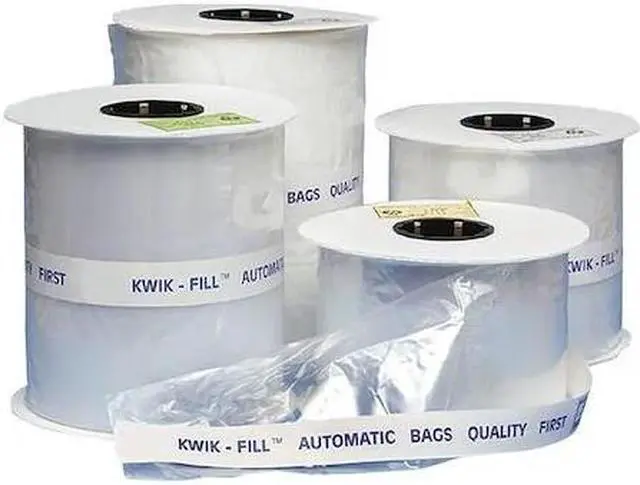 Main image of ZORO SELECT 5CPT2 Open Poly Bags on a Roll, 12" x 8", 1.40 mil, Clear, None,