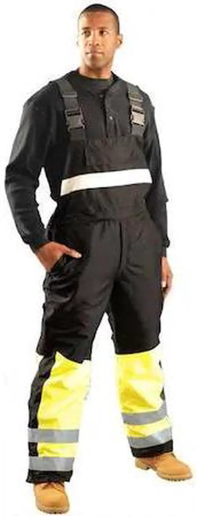 Alt view image 2 of 5 - OCCUNOMIX SP-BIB-BY2X Men's Rain Bib Overall, PVC, snaps, Yellow, 2XL