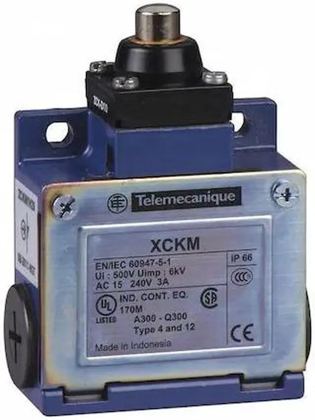 Alt view image 2 of 2 - TELEMECANIQUE SENSORS XCKM110H7 Limit Switch, Plunger, 1NC/1NO, 10A at 240V AC,