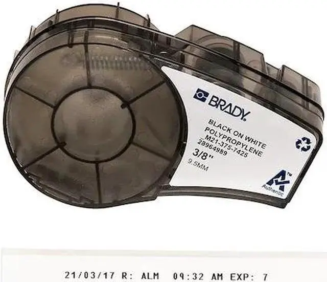 Main image of BRADY M21-375-7425 Label, Black/White, Labels/Roll: Continuous