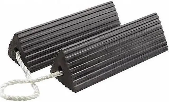 Main image of CHECKERS RC5515-P Wheel Chock,15" D,6" H,12",Black,PR