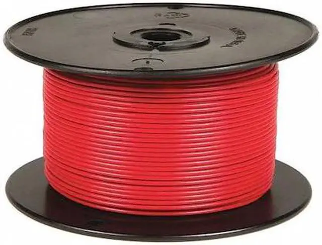 Main image of GROTE 87-2010 Primary Wire, GPT, 20 AWG, 1C C, Red, PVC, Stranded, 60V, 100 ft.