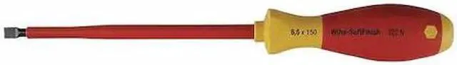 Alt view image 3 of 3 - WIHA TOOLS 32027 Insulated Screwdriver Slotted 3/16" 6 in Round
