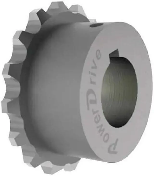 Alt view image 2 of 3 - POWER DRIVE C4016X1 1/8 Fixed Bore Chain Coupling Sprocket , 1-1/8 Bore Dia.,