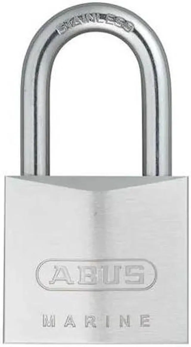 Alt view image 2 of 2 - Abus Alike-Keyed Padlock, Open Shackle Type, 1-1/2" Shackle Height, Silver