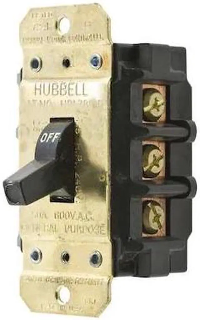 Alt view image 2 of 3 - HUBBELL KELLEMS HBL7853D Manual Motor Switch,50A,600VAC,3P