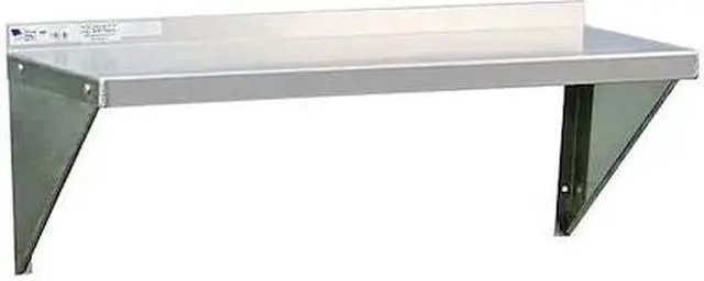 Main image of NEW AGE INDUSTRIAL NS675 Aluminum Wall Shelf, 12"D x 24"W x 13-1/4"H, Silver