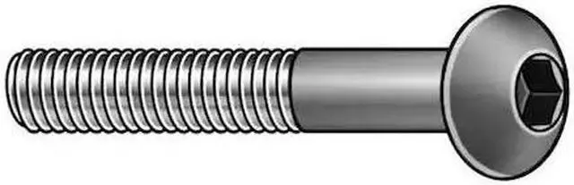 Main image of ZORO SELECT MPB3437 #10-32 Socket Head Cap Screw, Button, Chrome Plated Alloy