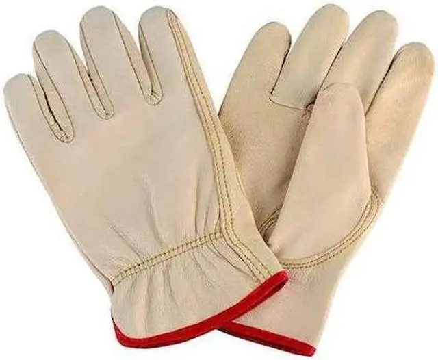 Main image of CONDOR 4TJZ6 Leather Drivers Gloves, Goatskin, Shirred Slip-On, Keystone Thumb,