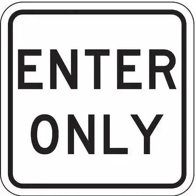 Main image of LYLE LR7-67-18DA Enter Sign For Parking Lots, 18 in H, 18 in W, Aluminum,