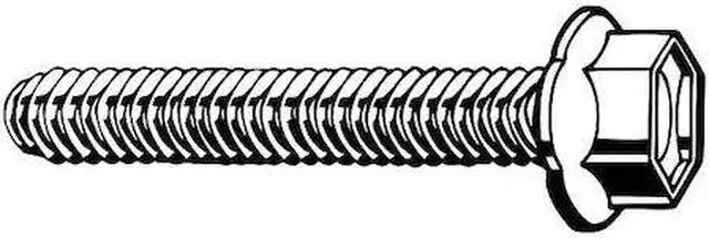 Main image of ZORO SELECT M67010.060.0010 Thread Cutting Screw, M6 x 10 mm, Zinc Plated Steel