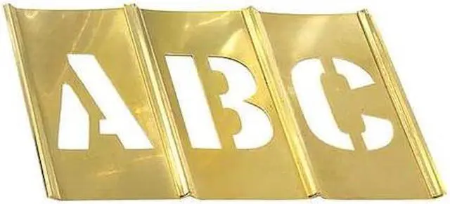 Main image of C.H. HANSON 10031 Stencil Set,Letters, Punctuation,Brass