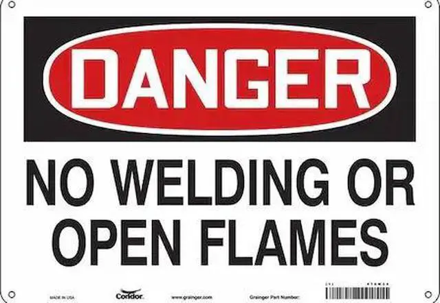 Main image of CONDOR 470M34 Safety Sign, 10 in Height, 14 in Width, Polyethylene, Horizontal