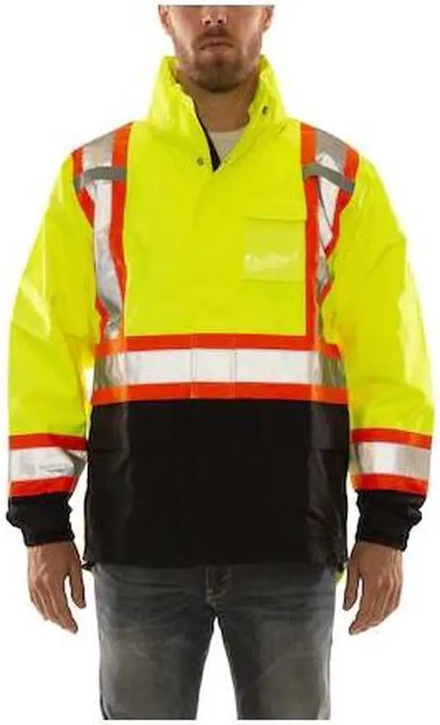Main image of TINGLEY J24122C Rain Jacket, Polyester, Class 3 R, Green, 2XL