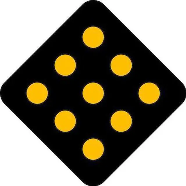 Main image of LYLE OM1-2-18HA Safety Sign,18 x 18In,YEL/BK,SYM