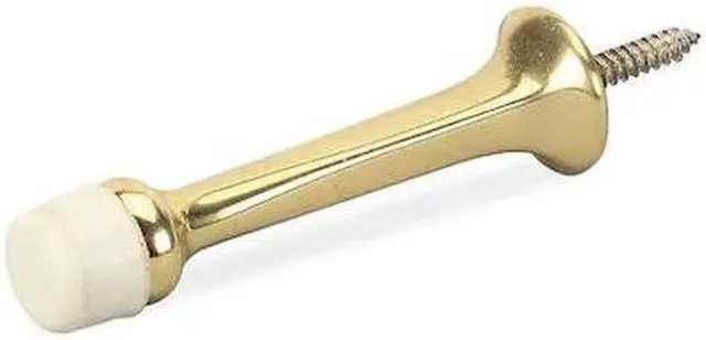 Main image of ZORO SELECT 4JG88 Rigid Door Stop, Solid Brass