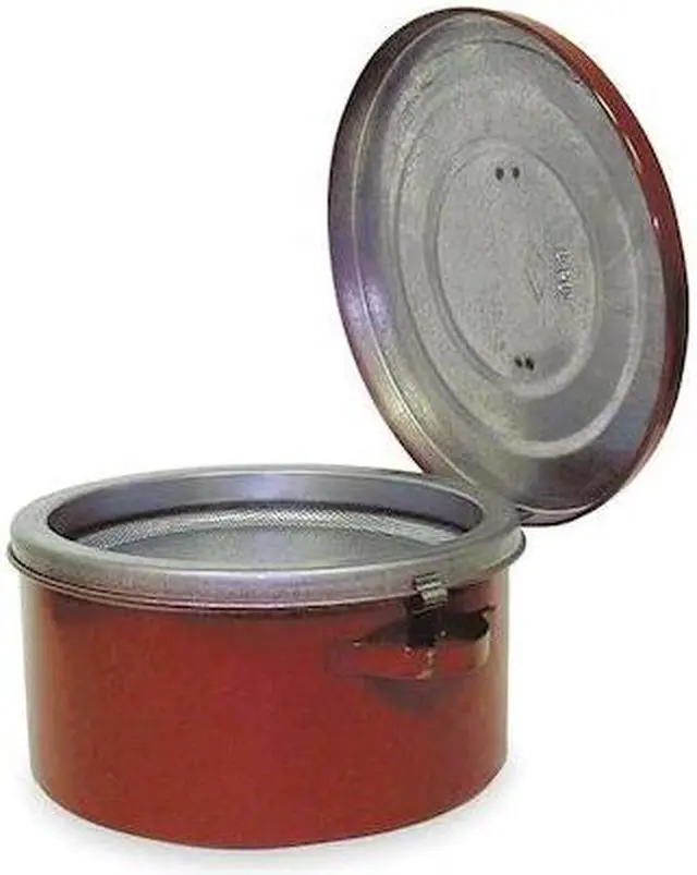 Main image of EAGLE MFG B601 Bench Can,1 Qt.,Galvanized Steel,Red