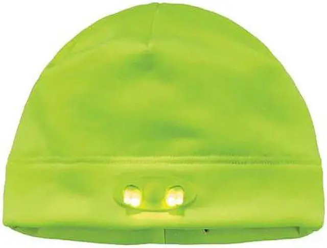 Alt view image 2 of 8 - ERGODYNE 6804 Beanie Cap,Over The Head,Universal,Lime