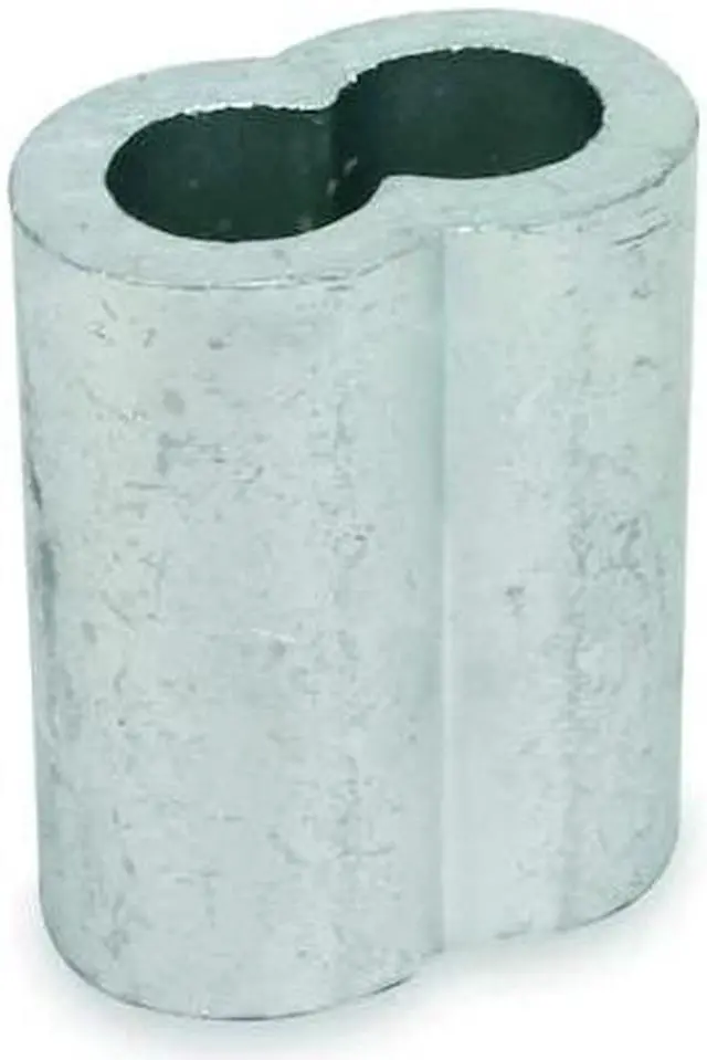Alt view image 2 of 3 - DAYTON 2VJZ1 Wire Rope Sleeve,3/32 In,Aluminum,PK25