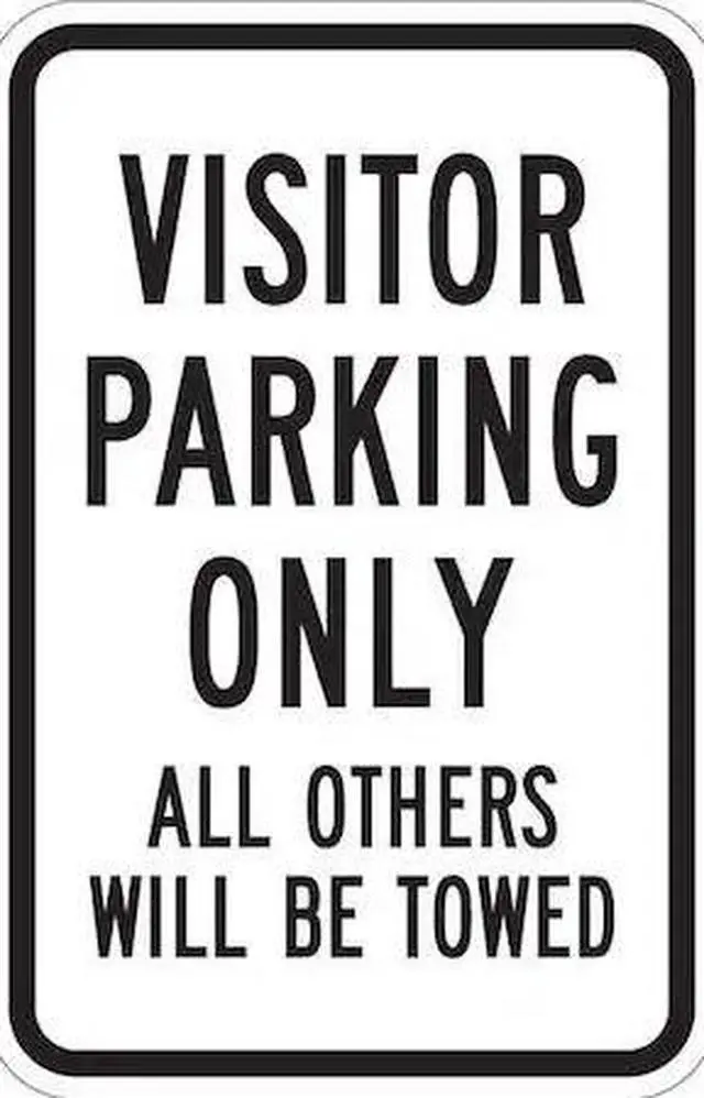 Main image of LYLE T1-1045-HI_12x18 Visitor Parking Sign,18" x 12, T1-1045-HI_12x18