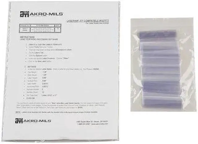Alt view image 2 of 3 - AKRO-MILS 29300 Card Stock Holder,13/16 x 3 In.,PK25