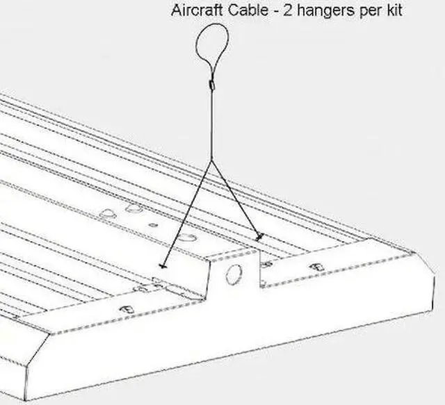 Main image of ACUITY METAL OPTICS MHYTGB10 WWGR Aircraft Cable Hanging Kit,F/FGB Fixture