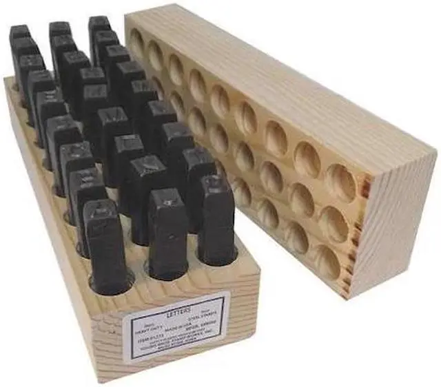 Main image of YOUNG BROS STAMP WORKS 04273 Steel Stamps Set,2-3/4" Shank L,Steel, 4273