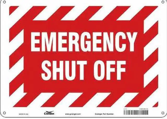 Main image of CONDOR 469H44 SAFETY SIGN FIRE AND EMERGENCY, 10 in Height, 14 in Width,
