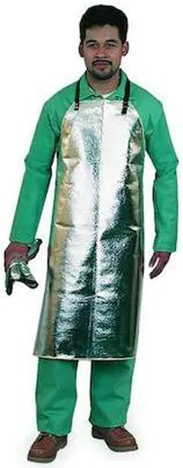 Main image of STEEL GRIP ATH125-39 Aluminized Bib Apron, Aluminized Thermonol