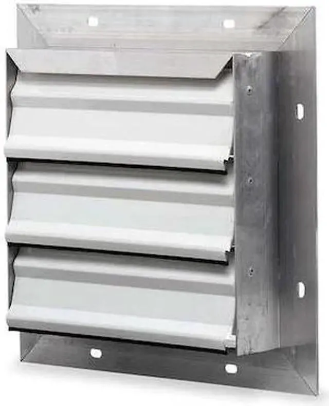 Main image of DAYTON 4C555 10 in 13"H-W 5.75"L Aluminum Backdraft Damper, 10-1/2 in x 10-1/2