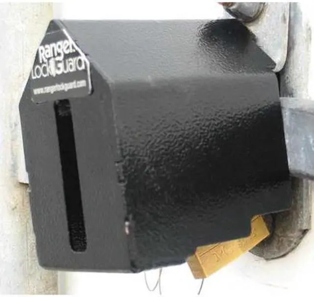 Alt view image 2 of 6 - Ranger Lock RGEX-0L Extended Lock Guard with 2 inch Lock for tractor trailer doo