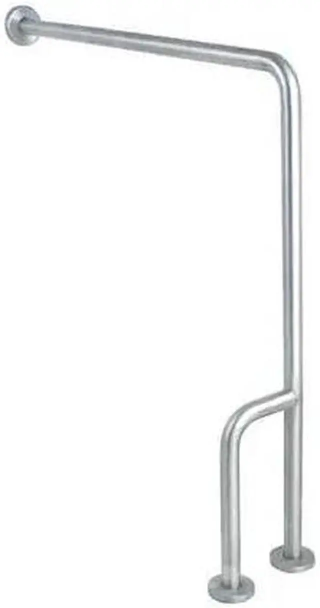 Main image of ZORO SELECT 4WMH2 Wall Mounted, Left Grab Bar Floor-to-Wall, 30" L, Stainless