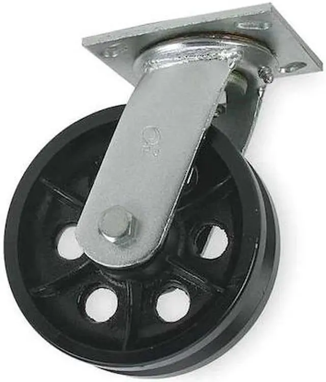 Main image of ZORO SELECT 1NWC2 V-Groove Swivl Cstr,Cast Irn,4 in,800 lb