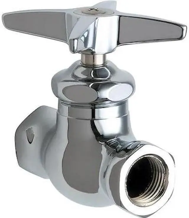 Main image of CHICAGO FAUCETS 45-ABCP Multi-Turn Stop, Straight, 1/2 Inx1/2 In