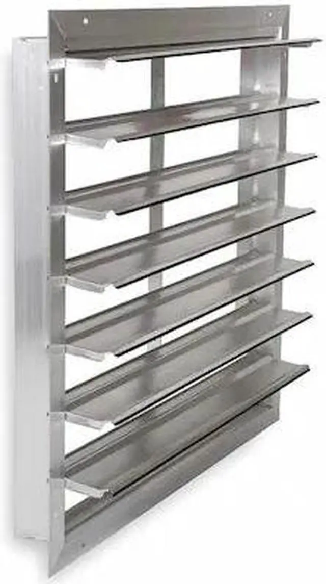 Main image of DAYTON 3HHN4 10 in 13"H-W 5 1/4"L Aluminum Backdraft Damper, 10-1/2 in x 10-1/2