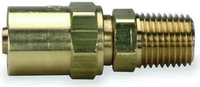 Main image of SPEEDAIRE 2X769 Hose End,For ID 1/4 In,1/4 In NPT,Brass