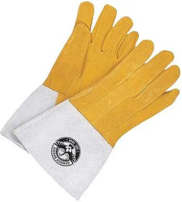 Main image of BDG 60-1-1144-12 Gander Brand Welding Gloves, Gauntlet Cuff, Straight Thumb,