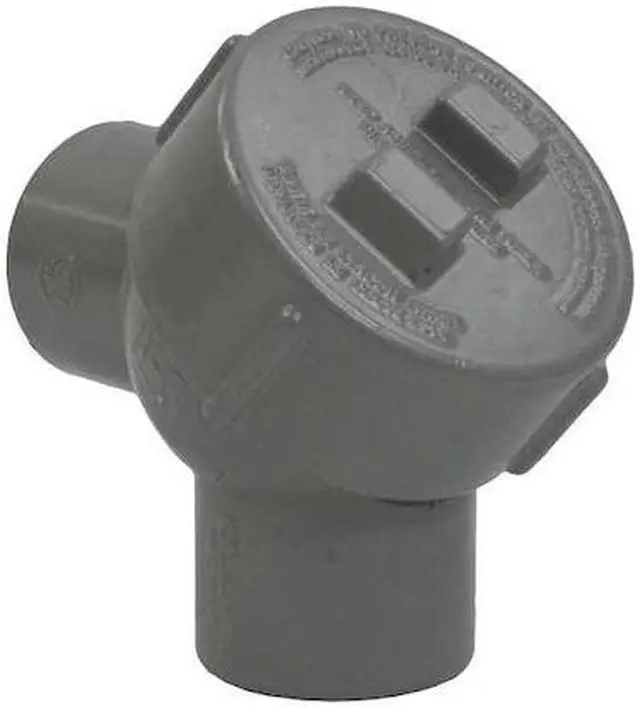 Alt view image 2 of 2 - HUBBELL KILLARK Y-1 IMC Elbow, 1/2 in, Threaded, Aluminum, Polished, Gray