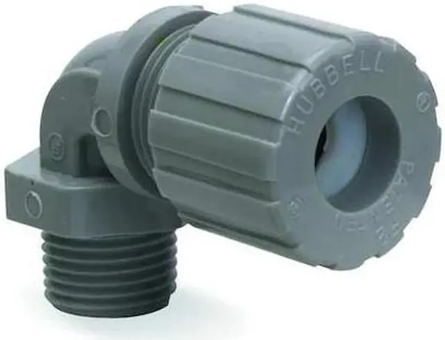 Alt view image 2 of 2 - HUBBELL WIRING DEVICE-KELLEMS NHC1037CR Liquid Tight Connector,3/4in.,90 deg,Ylw