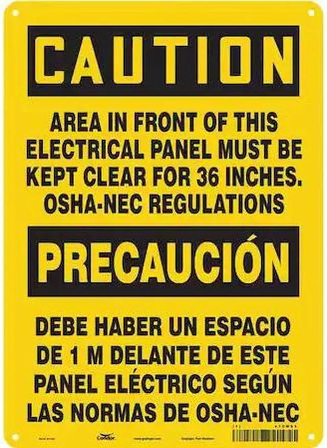 Main image of CONDOR 475M95 Safety Sign, 14 in Height, 10 in Width, Aluminum, Vertical