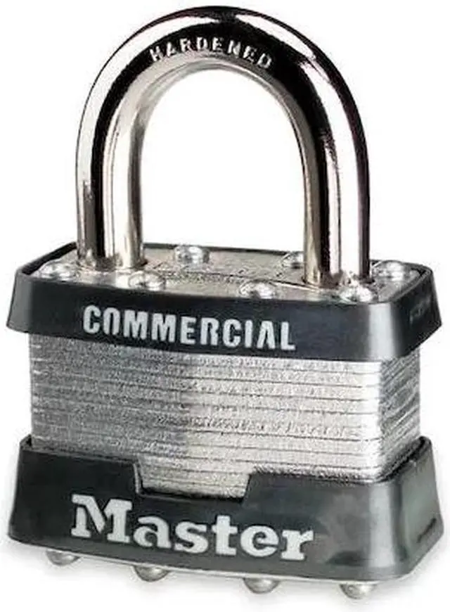 Alt view image 2 of 6 - MASTER LOCK 21 Padlock, Keyed Different, Standard Shackle, Rectangular Steel