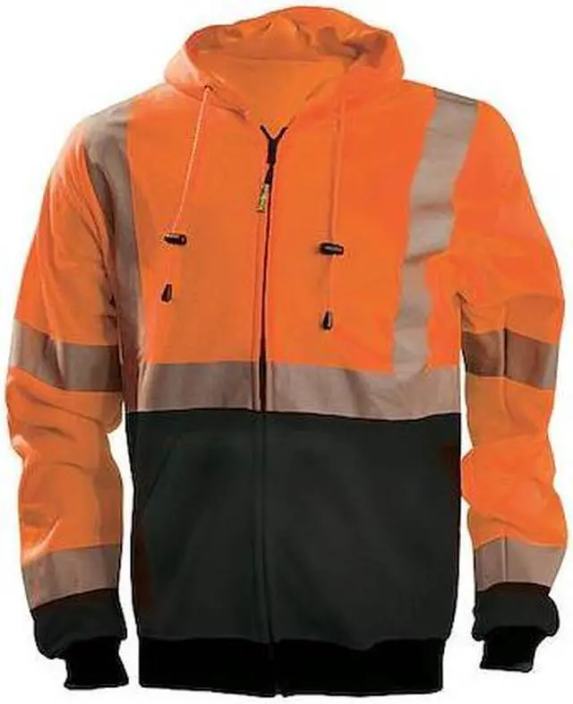 Main image of OCCUNOMIX LUX-HZSWTBX-OL Hooded Sweatshirt,L,ANSI Class 3