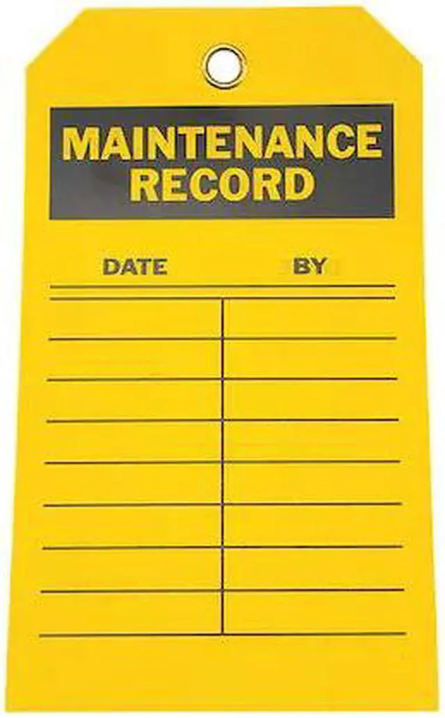 Main image of BRADY 4ZH13 Mal Nt Rcd Tag,7 x 4 In,Bk/Yel,Met,PK10