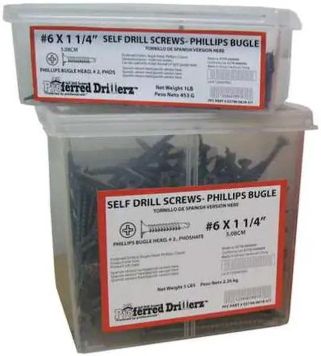 Main image of ZORO SELECT TKHWI-1401250US-2000P Self-Drilling Screw, 1/4", 3/4 in, Zinc