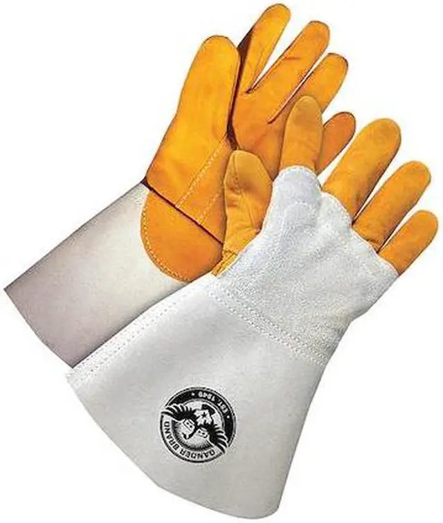 Main image of BDG 64-9-1145-11 Gander Brand Welding Gloves, Gauntlet Cuff, Straight Thumb,