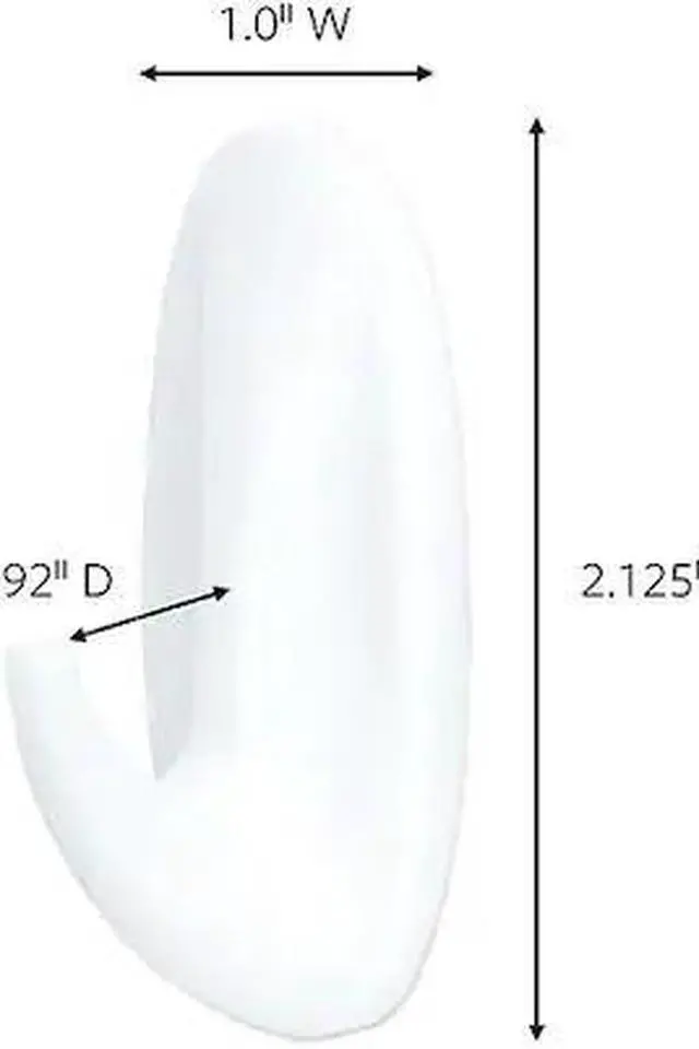 Alt view image 2 of 2 - command designer hooks, small, white, 8hooks 170828es