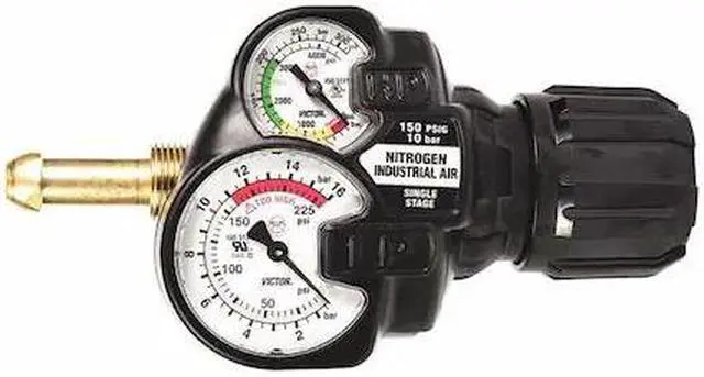 Alt view image 2 of 2 - VICTOR 0781-3614 Gas Regulator,Brass,2-1/2" Gauge Size