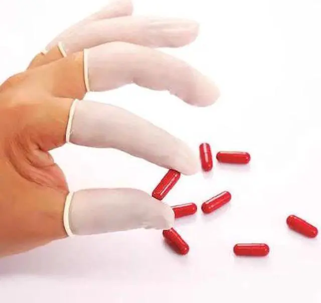 Main image of CONDOR 30D248 Finger Cots, Latex, 3 mil Thickness, White, M, 1440 PK