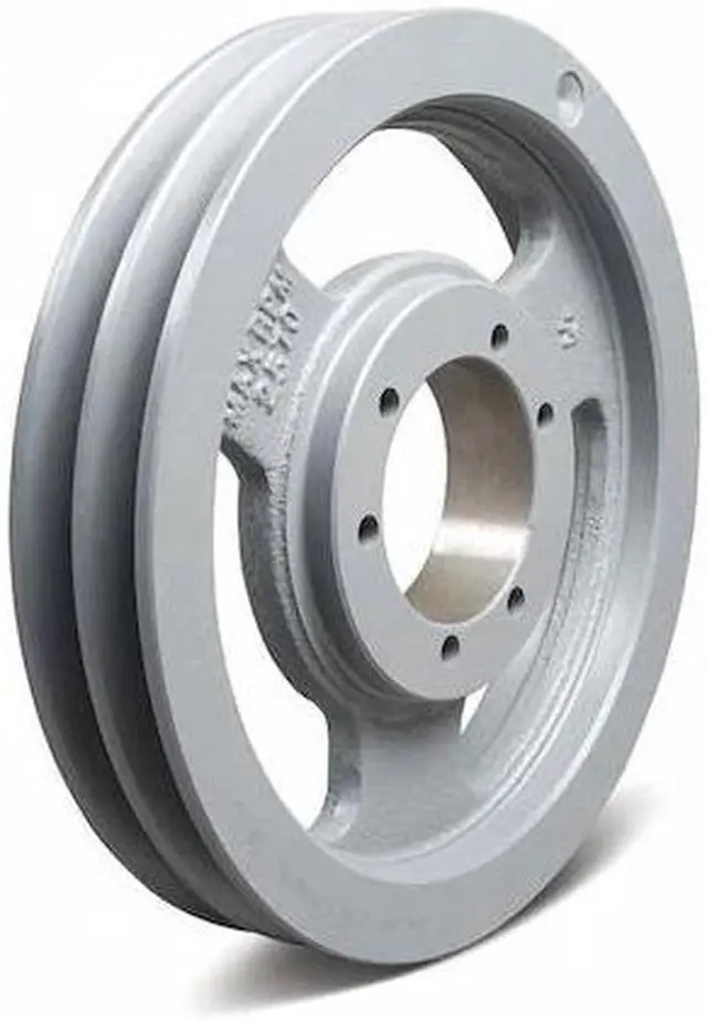 Main image of TB WOOD'S 942B 1/2" to 2-1/2" Bushed Bore 2-Groove Standard V-Belt Pulley 9.75"