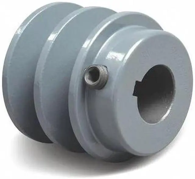 Main image of ZORO SELECT 2BK30X1 1 in Fixed Bore 2 Groove V-Belt Pulley 3.15 in OD